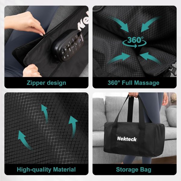 Nekteck Leg Massager Recovery System, Cordless Air Compression Massage, Rechargeable Portable Full Leg Boots for Circulation and Pain Relief (Single Only)-FSA HSA Eligible - Image 6