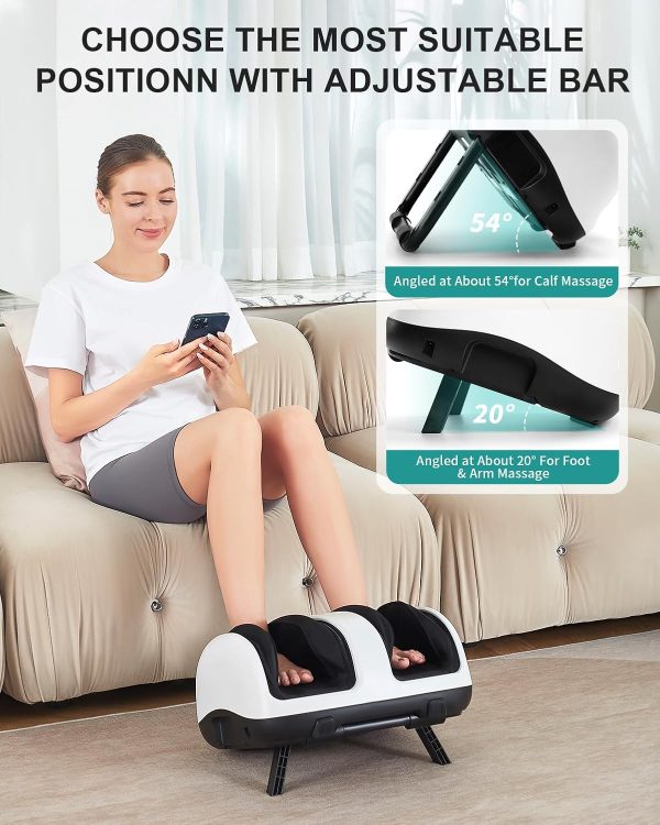 Nekteck Foot Shiatsu Massager for Circulation and Pain Relief, Smart Electric Massage Machine with Heat, Deep Kneading, Vibration, Compression for Feet, Calf, Arm Muscle Relax Black (APP Control) - Image 13