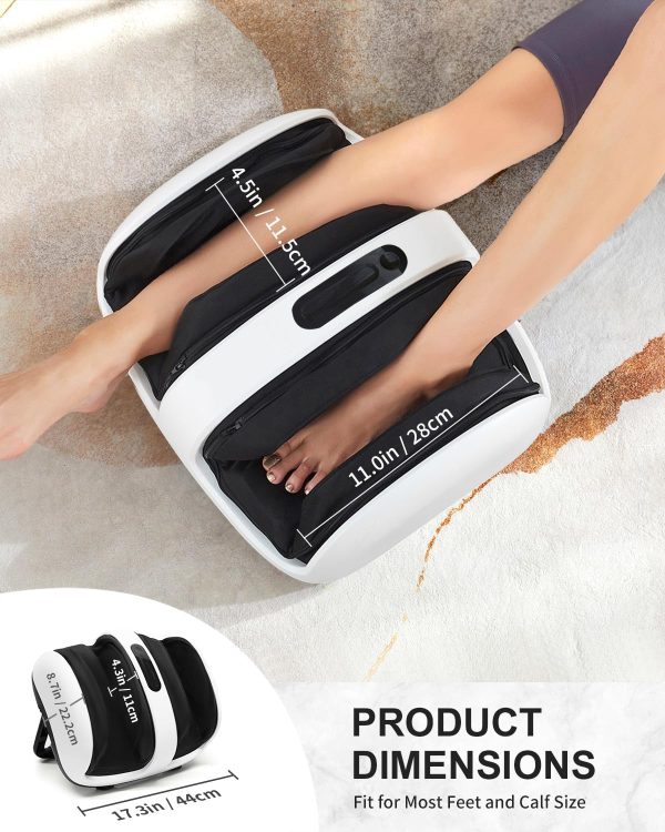 Nekteck Foot Shiatsu Massager for Circulation and Pain Relief, Smart Electric Massage Machine with Heat, Deep Kneading, Vibration, Compression for Feet, Calf, Arm Muscle Relax Black (APP Control) - Image 14