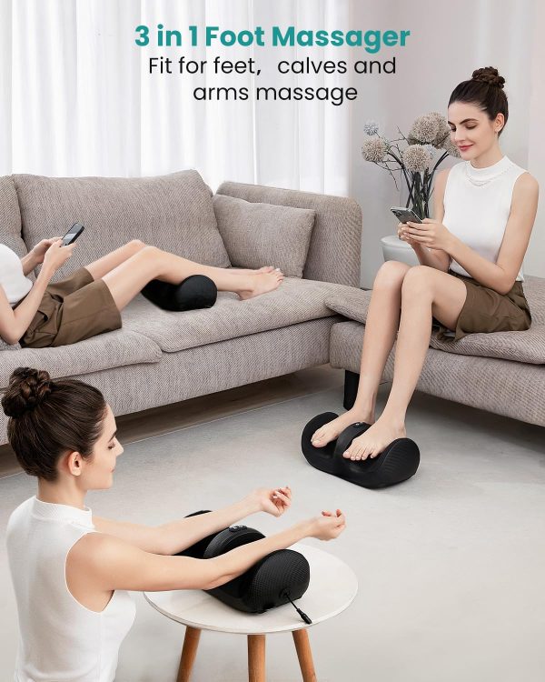 Nekteck Foot Massager with Heat & Foot Roller, Shiatsu Calf Leg Massager for Circulation and Neuropathy Pain Relief for Feet Care Home Office Gadgets Relaxing Gifts for Women Men Mom Dad Birthday Gift - Image 3