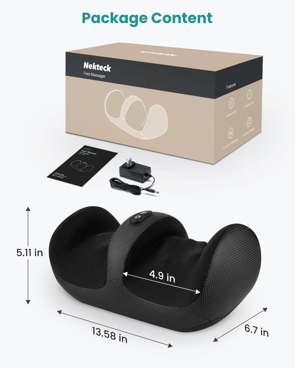 Nekteck Foot Massager with Heat & Foot Roller, Shiatsu Calf Leg Massager for Circulation and Neuropathy Pain Relief for Feet Care Home Office Gadgets Relaxing Gifts for Women Men Mom Dad Birthday Gift - Image 9