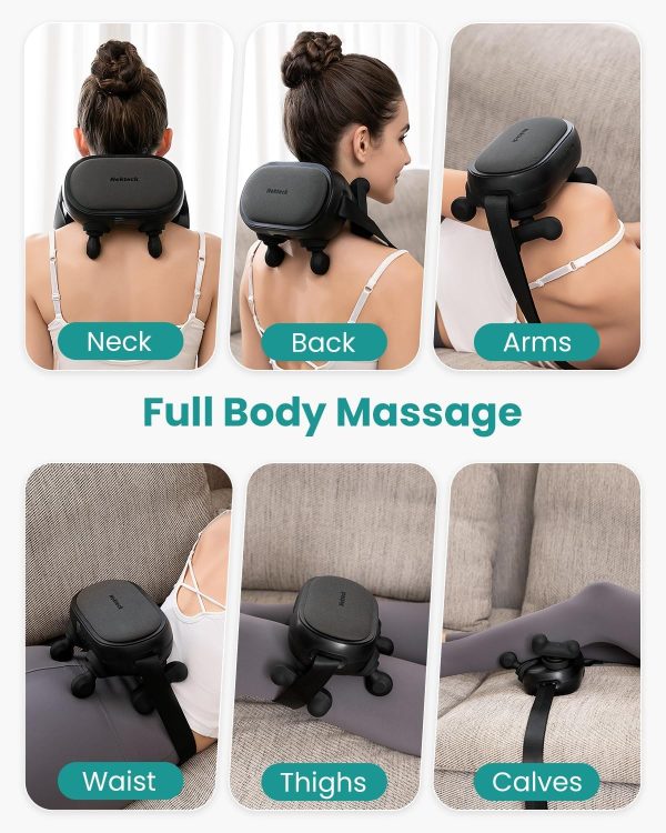 Nekteck Cordless Neck Massager, Shiatsu Neck and Shoulder Massager with Heat, Shoulder Massage, Electric Deep Tissue 6D Kneading Massage Pillow for Back Pain Relief, for Men Women, HSA/FSA Eligible - Image 7