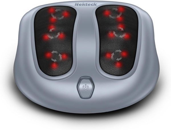 Nekteck Foot Massager with Heat, Shiatsu Heated Electric Kneading Foot Massager Machine for Plantar Fasciitis, Built-in Infrared Heat Function and Power Cord（Blue) - Image 11
