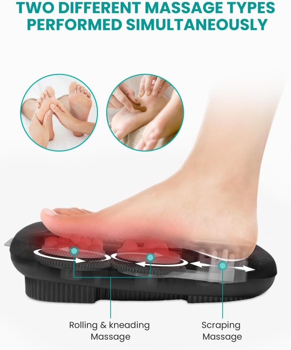 Nekteck Foot Massager with Heat, Shiatsu Heated Electric Kneading Foot Massager Machine for Plantar Fasciitis, Built-in Infrared Heat Function and Power Cord（Blue) - Image 23